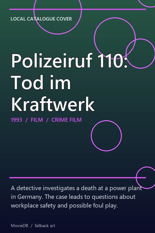 Polizeiruf 110: Tod im Kraftwerk poster