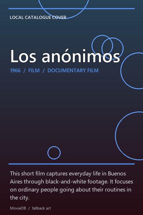 Los anónimos poster