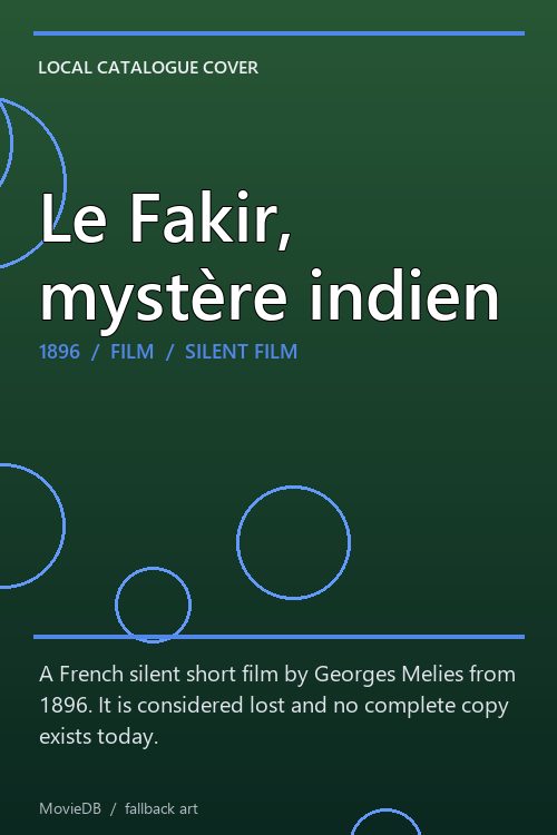 Le Fakir, mystère indien poster