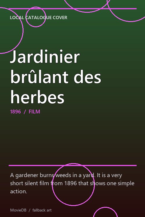 Jardinier brûlant des herbes poster