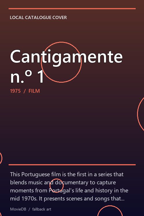 Cantigamente n.º 1 poster