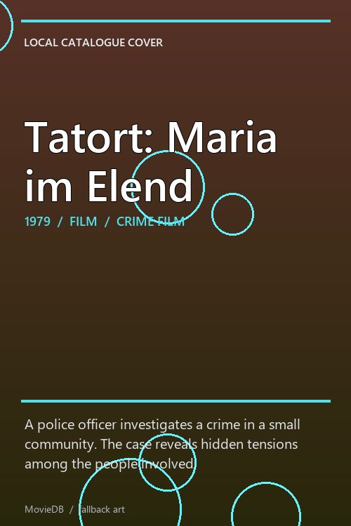 Tatort: Maria im Elend poster