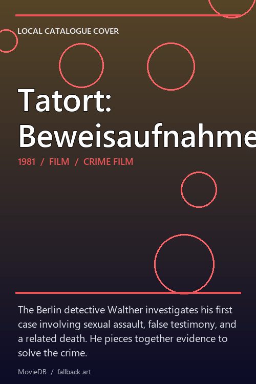 Tatort: Beweisaufnahme poster