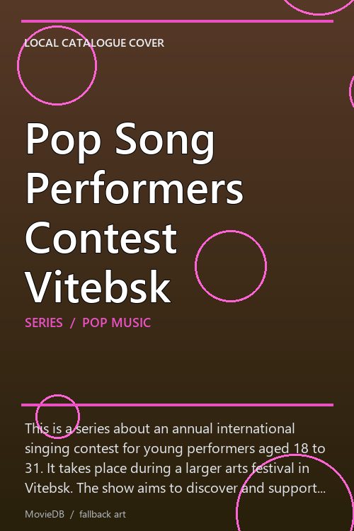 Pop Song Performers Contest Vitebsk poster