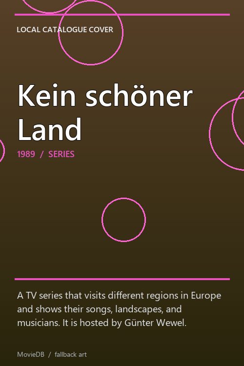 Kein schöner Land poster