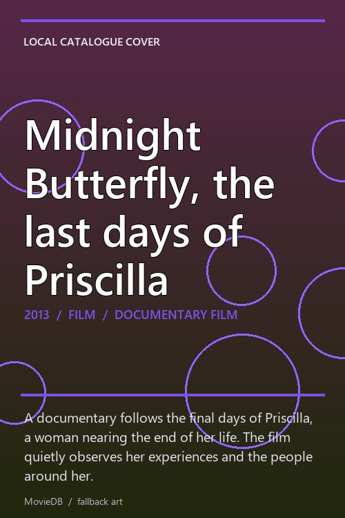 Midnight Butterfly, the last days of Priscilla poster