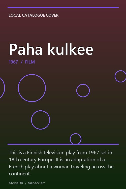 Paha kulkee poster