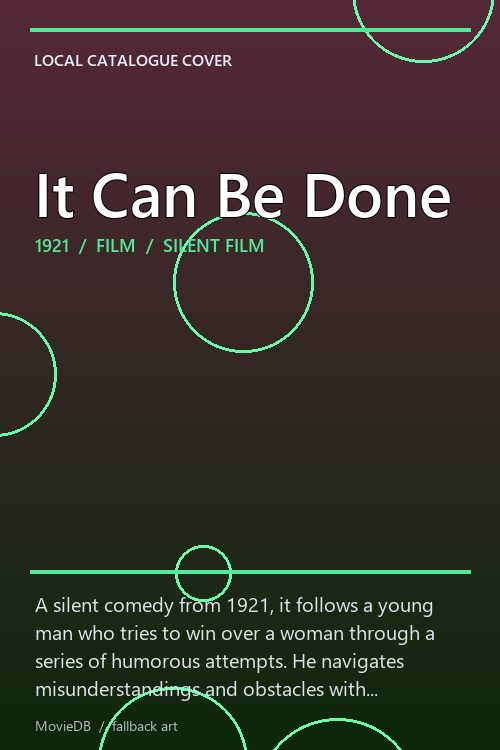 It Can Be Done poster