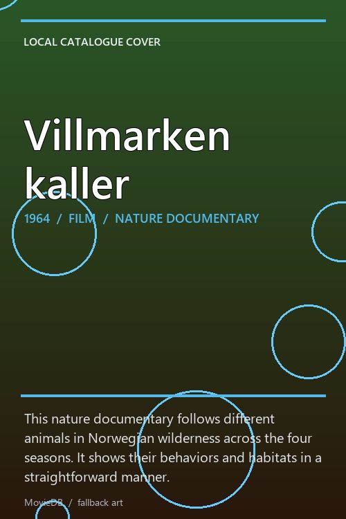 Villmarken kaller poster