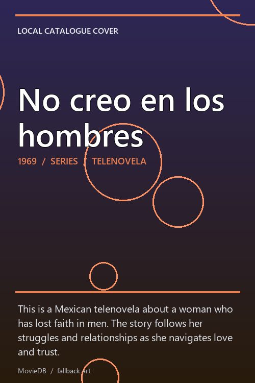 No creo en los hombres poster