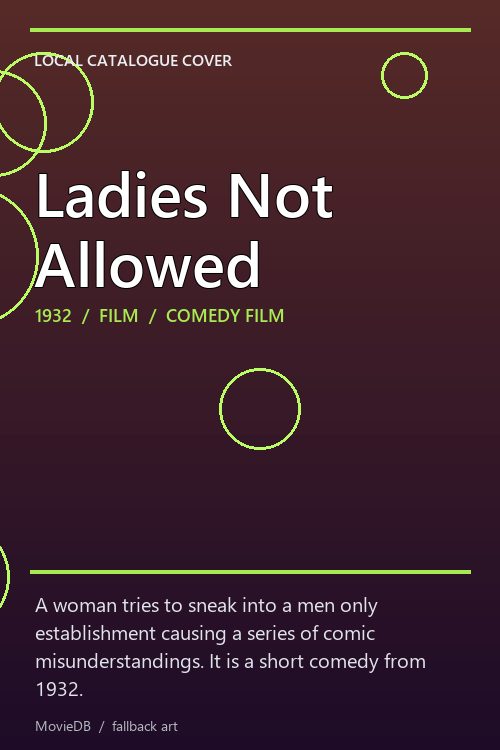 Ladies Not Allowed poster