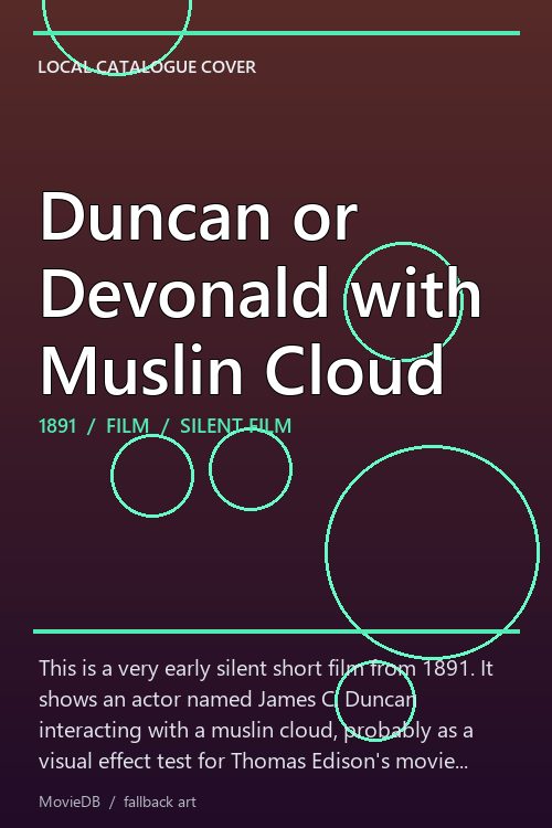Duncan or Devonald with Muslin Cloud poster