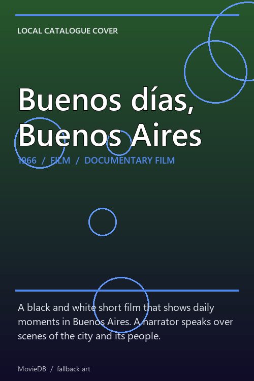 Buenos días, Buenos Aires poster