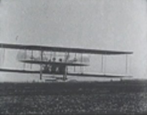 Wilbur Wright und seine Flugmaschine poster