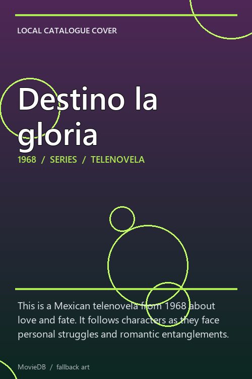 Destino la gloria poster