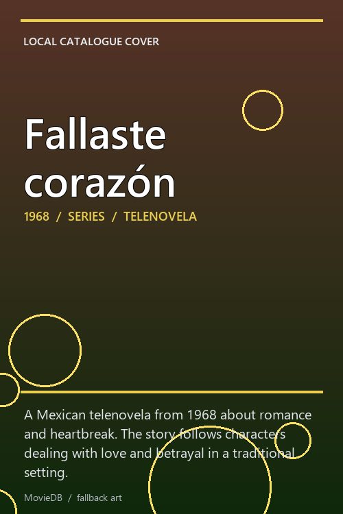 Fallaste corazón poster