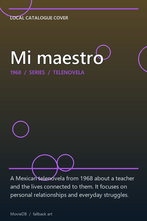Mi maestro poster