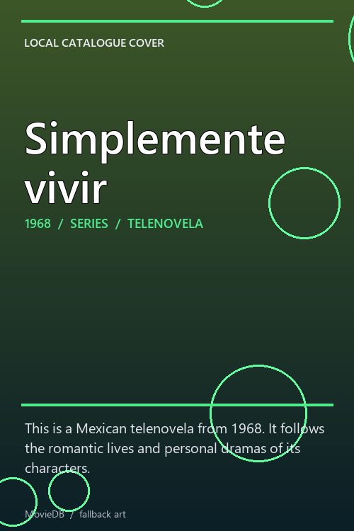 Simplemente vivir poster