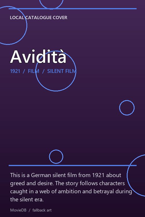 Avidità poster