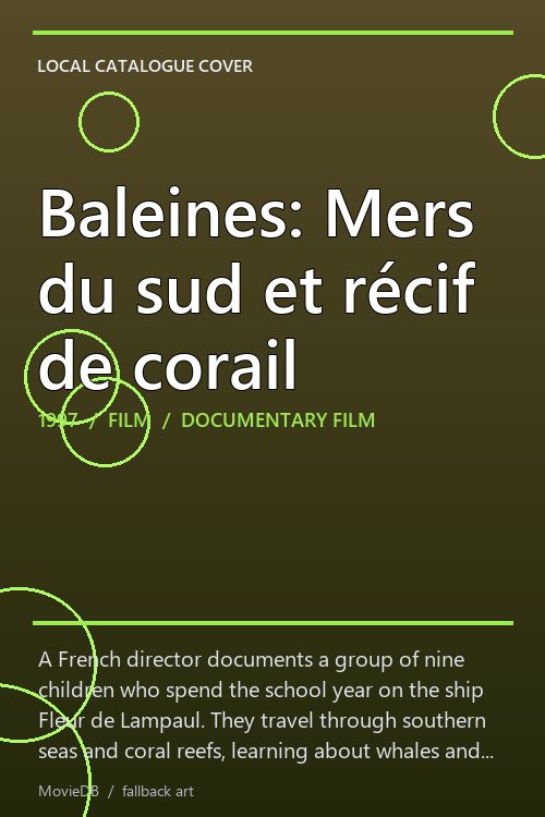 Baleines: Mers du sud et récif de corail poster