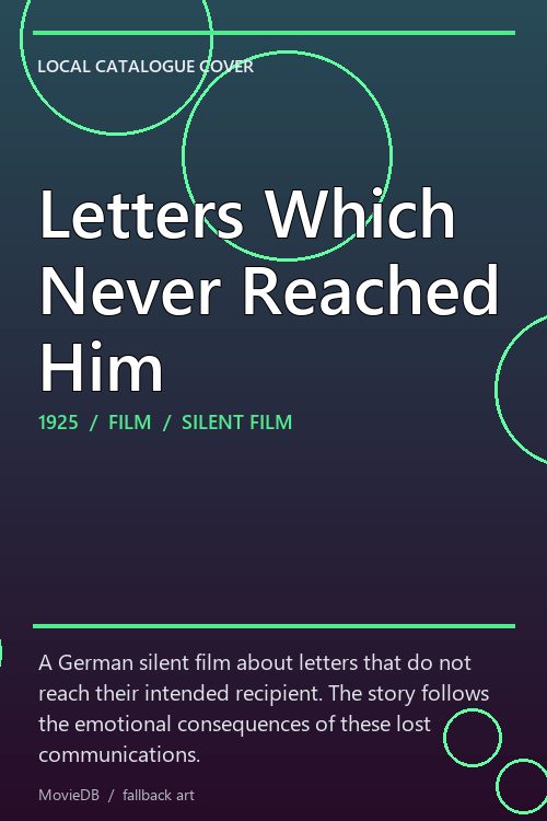 Letters Which Never Reached Him poster