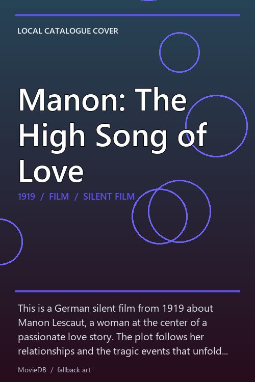 Manon: The High Song of Love poster