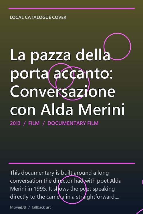 La pazza della porta accanto: Conversazione con Alda Merini poster