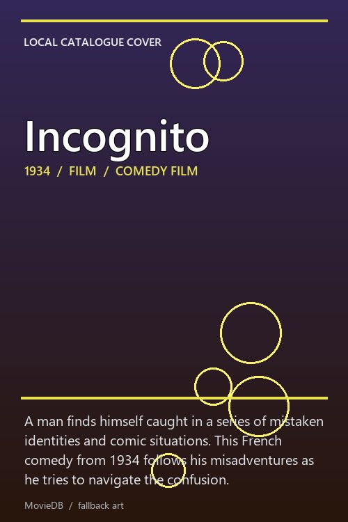 Incognito poster