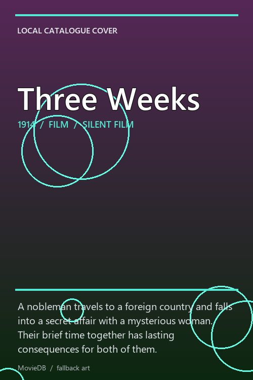 Three Weeks poster