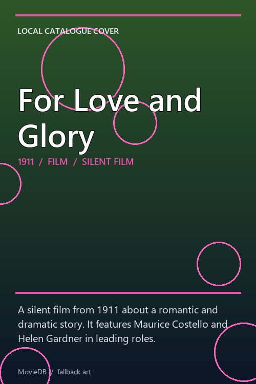 For Love and Glory poster