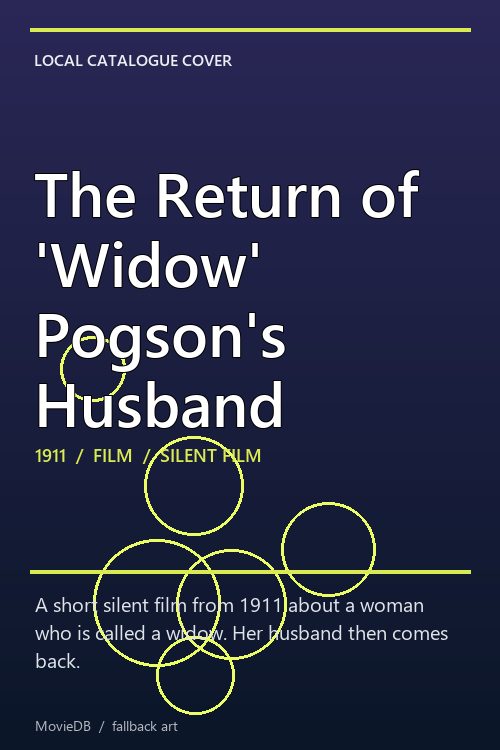 The Return of 'Widow' Pogson's Husband poster