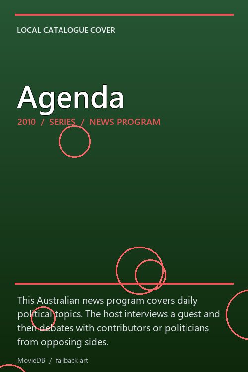 Agenda poster