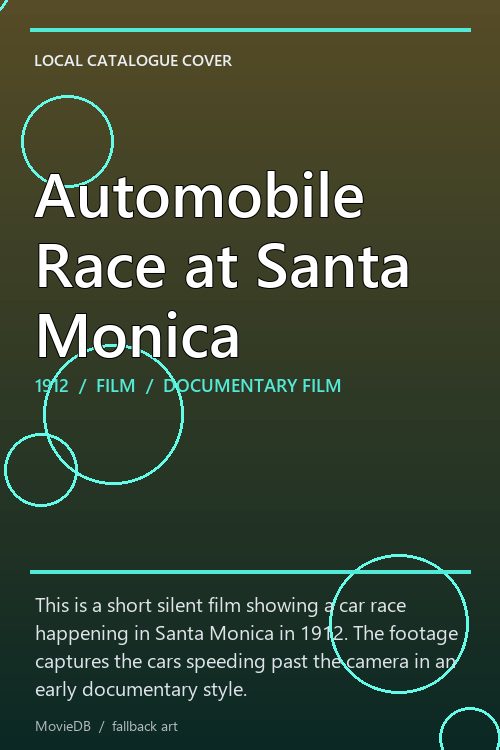 Automobile Race at Santa Monica poster