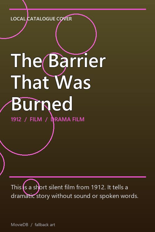 The Barrier That Was Burned poster