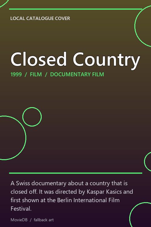 Closed Country poster