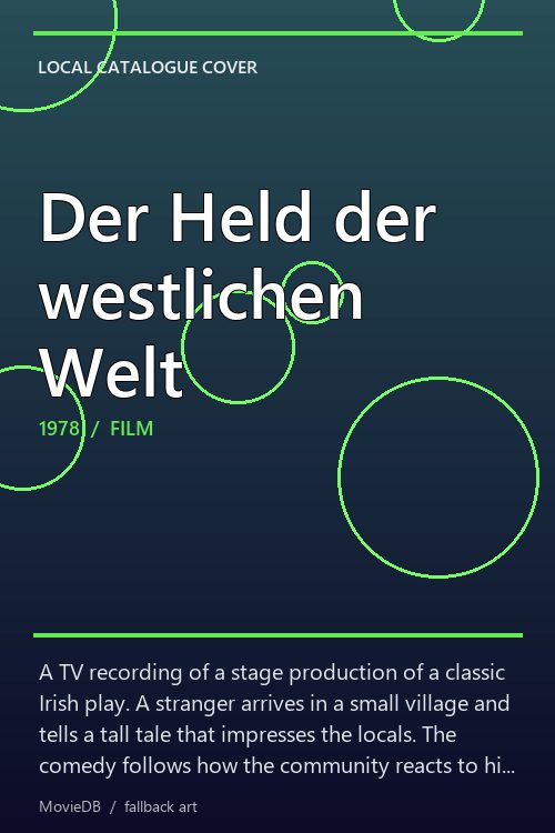 Der Held der westlichen Welt poster