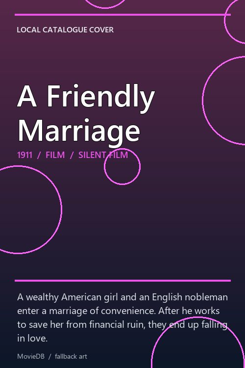 A Friendly Marriage poster
