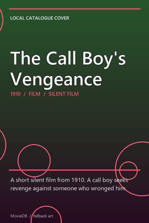 The Call Boy's Vengeance poster