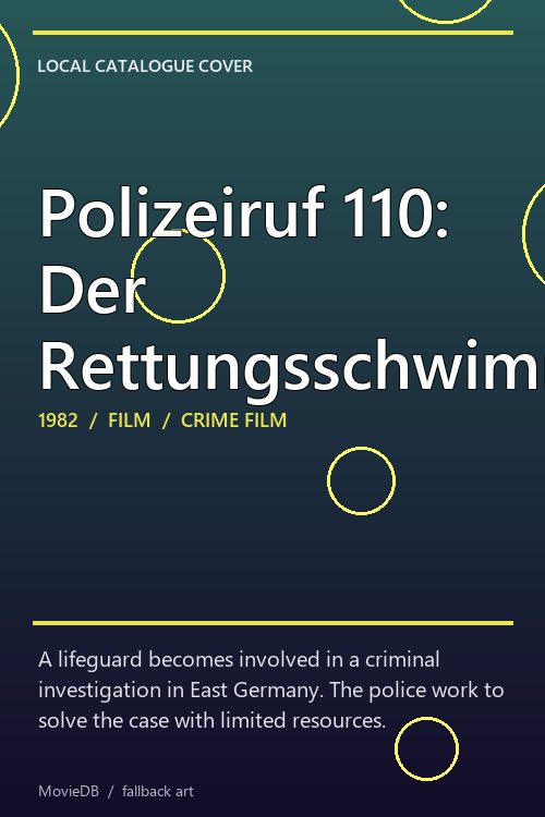 Polizeiruf 110: Der Rettungsschwimmer poster