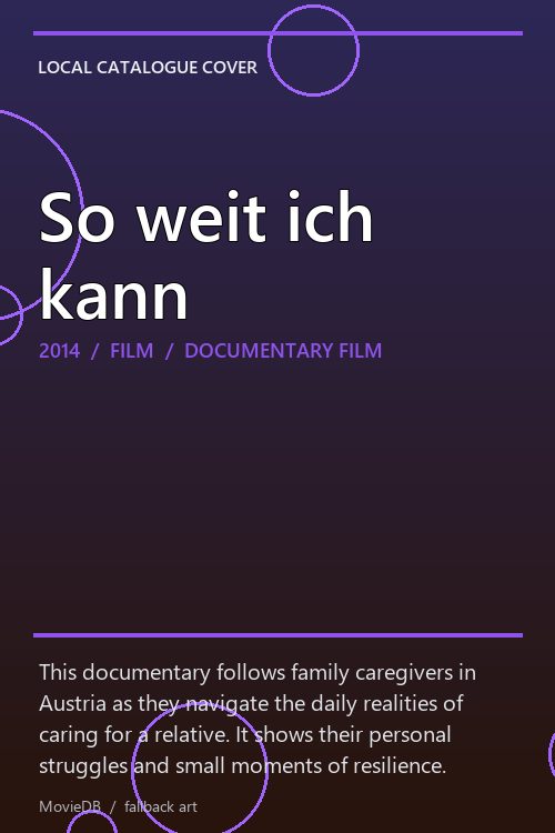 So weit ich kann poster