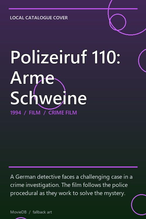 Polizeiruf 110: Arme Schweine poster
