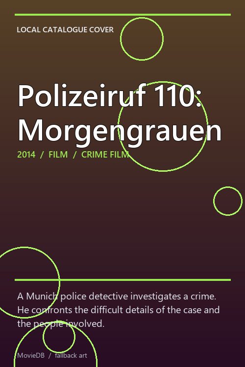 Polizeiruf 110: Morgengrauen poster