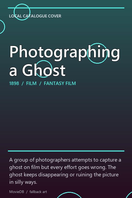 Photographing a Ghost poster