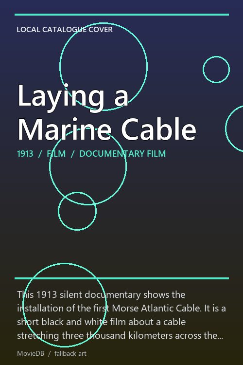 Laying a Marine Cable poster
