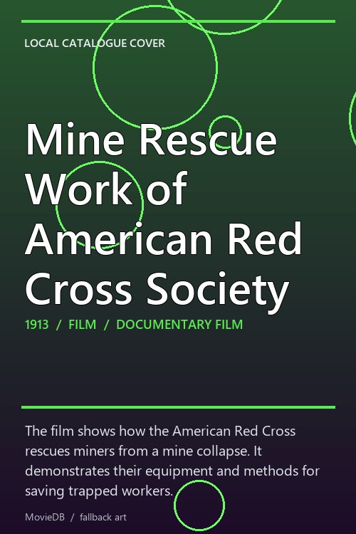 Mine Rescue Work of American Red Cross Society poster