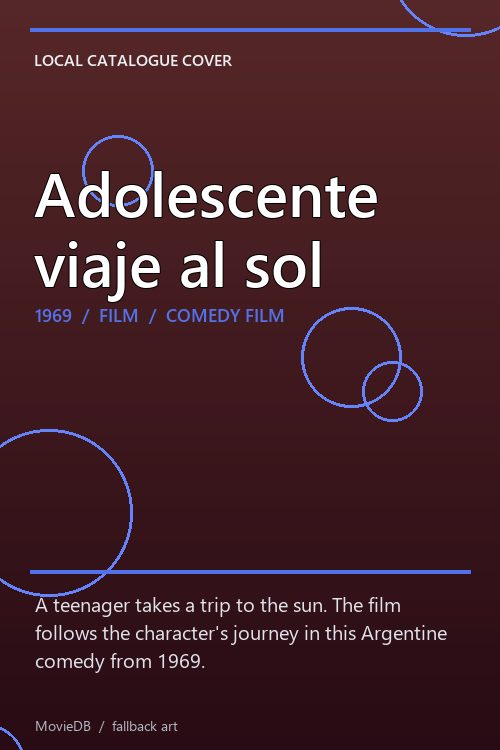 Adolescente viaje al sol poster