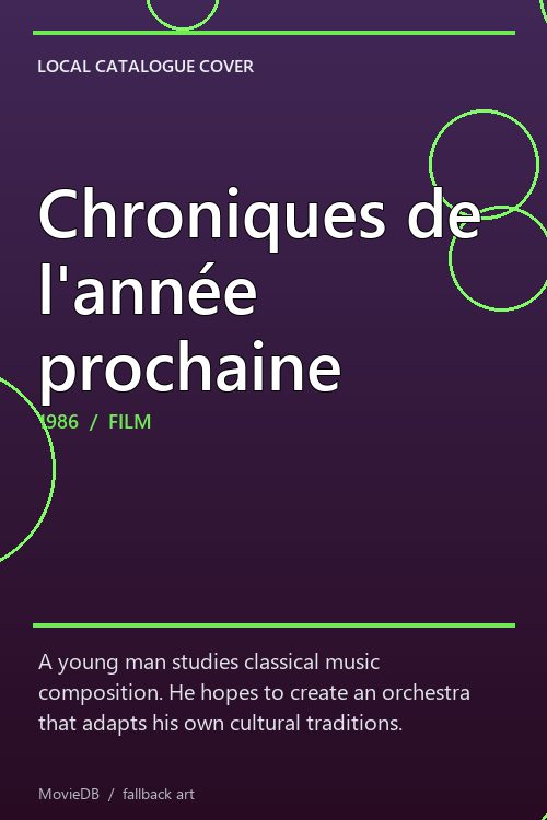 Chroniques de l'année prochaine poster