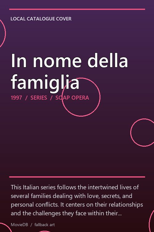 In nome della famiglia poster