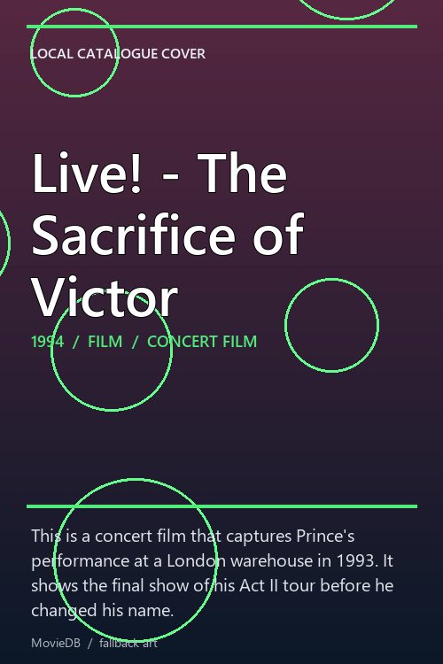 Live! - The Sacrifice of Victor poster