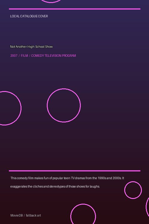Not Another High School Show poster